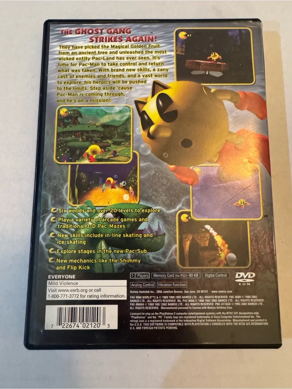 Pac-Man World 2 (Sony PlayStation 2, 2002) PS2 Game Black Label No Manual